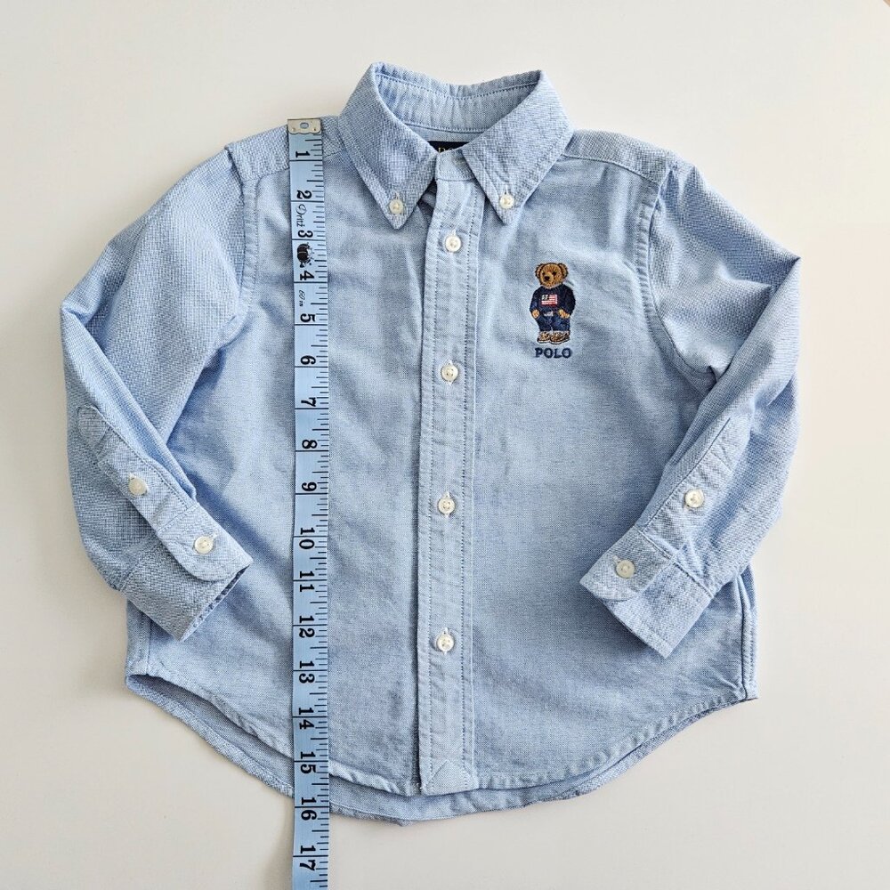 Ralph Lauren Polo Bear Oxford Shirt  – Blue, Size 2T - Picture 10 of 12